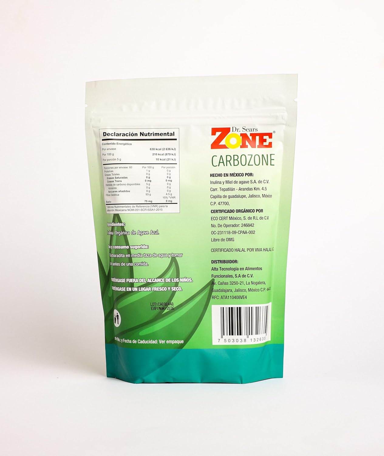 Inulina de Agave Orgánica - Fibra soluble - Orgánica de Agave Azul