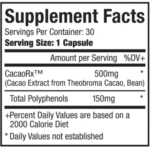 Cacao RX - 30 Cápsulas La Zona México