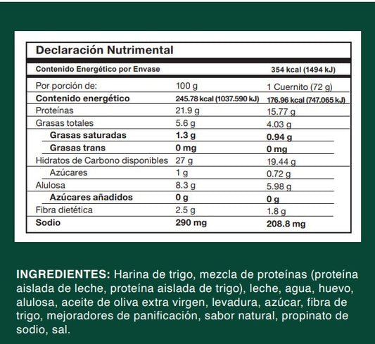 🥐 Cuernitos altos en proteína Zone Foods®️ Caja con 7 paquetes con 2 cuernitos por bolsa