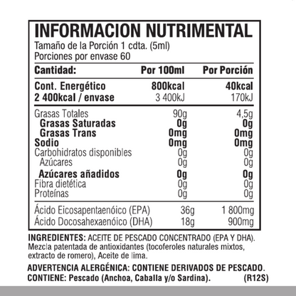 Omega Rx Líquido 300 ml 3ra Generación - Dr. Sears Zone.
